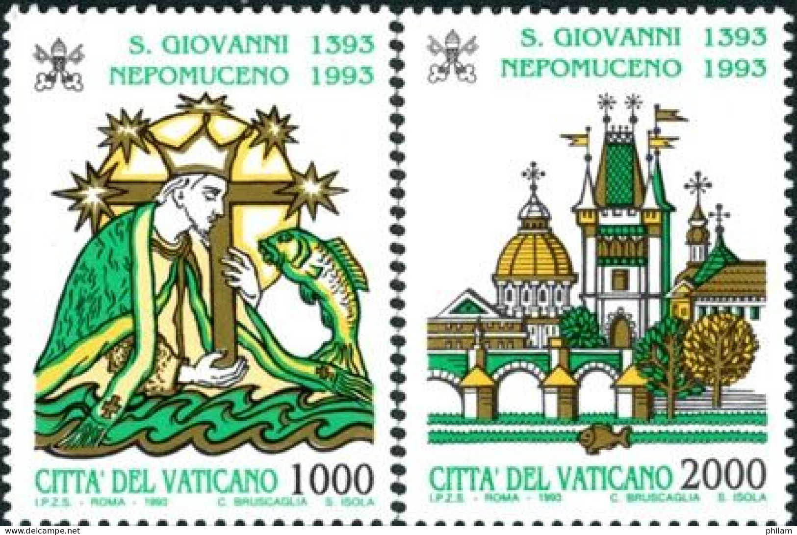 VATICAN 1993 - St Jean Nepomucene - 2 V. - Neufs