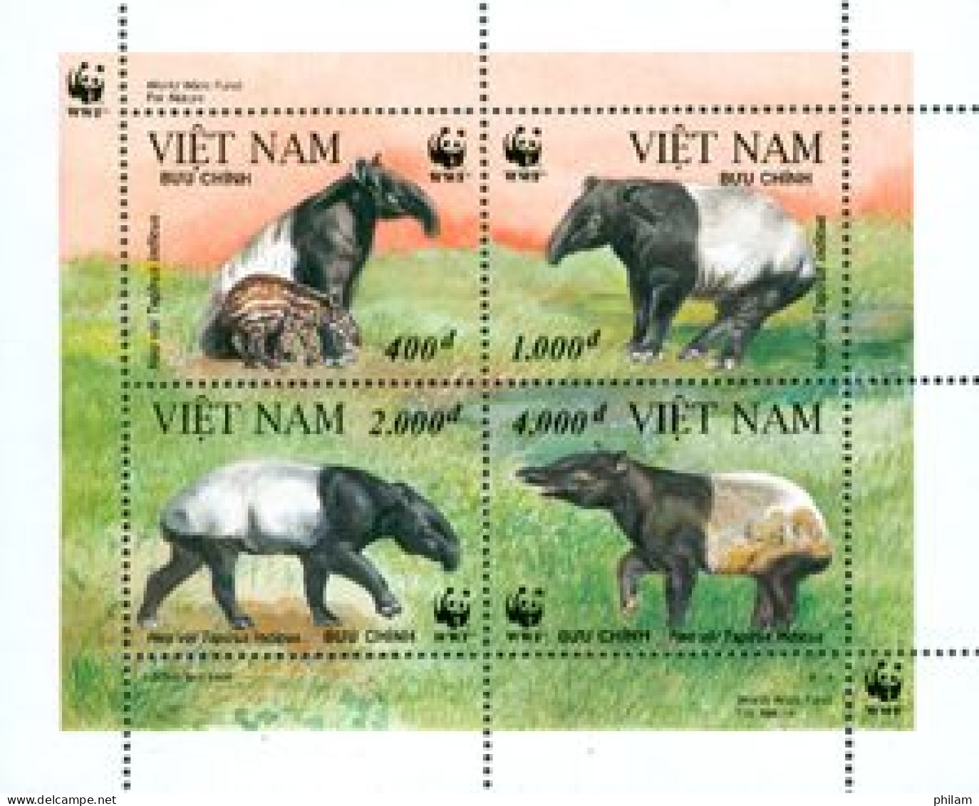 VIETNAM 1995 - W.W.F. - Tapirus Indicus - BF - Vietnam