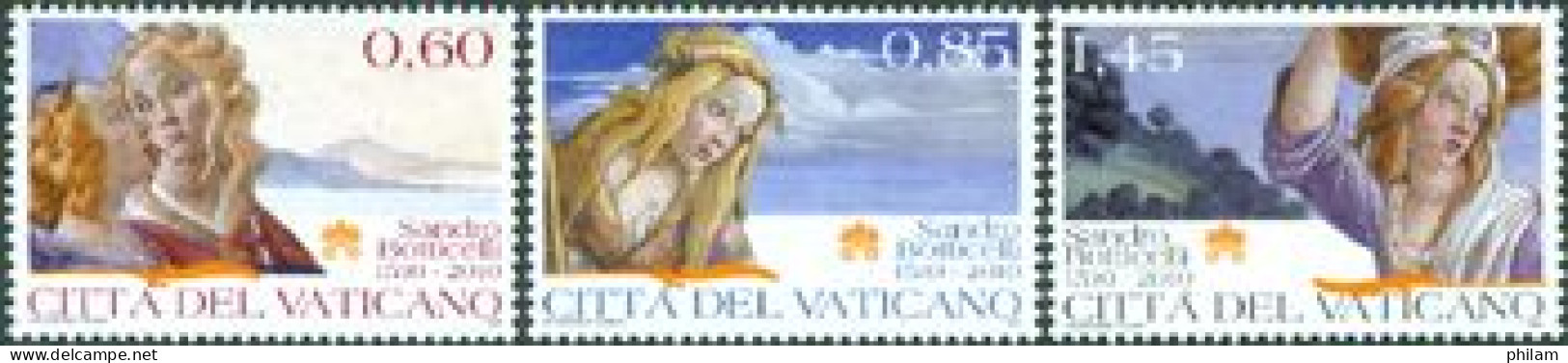 VATICAN 2010 -  Centenaire De Sandro Botticelli - 3 Valeurs - Unused Stamps