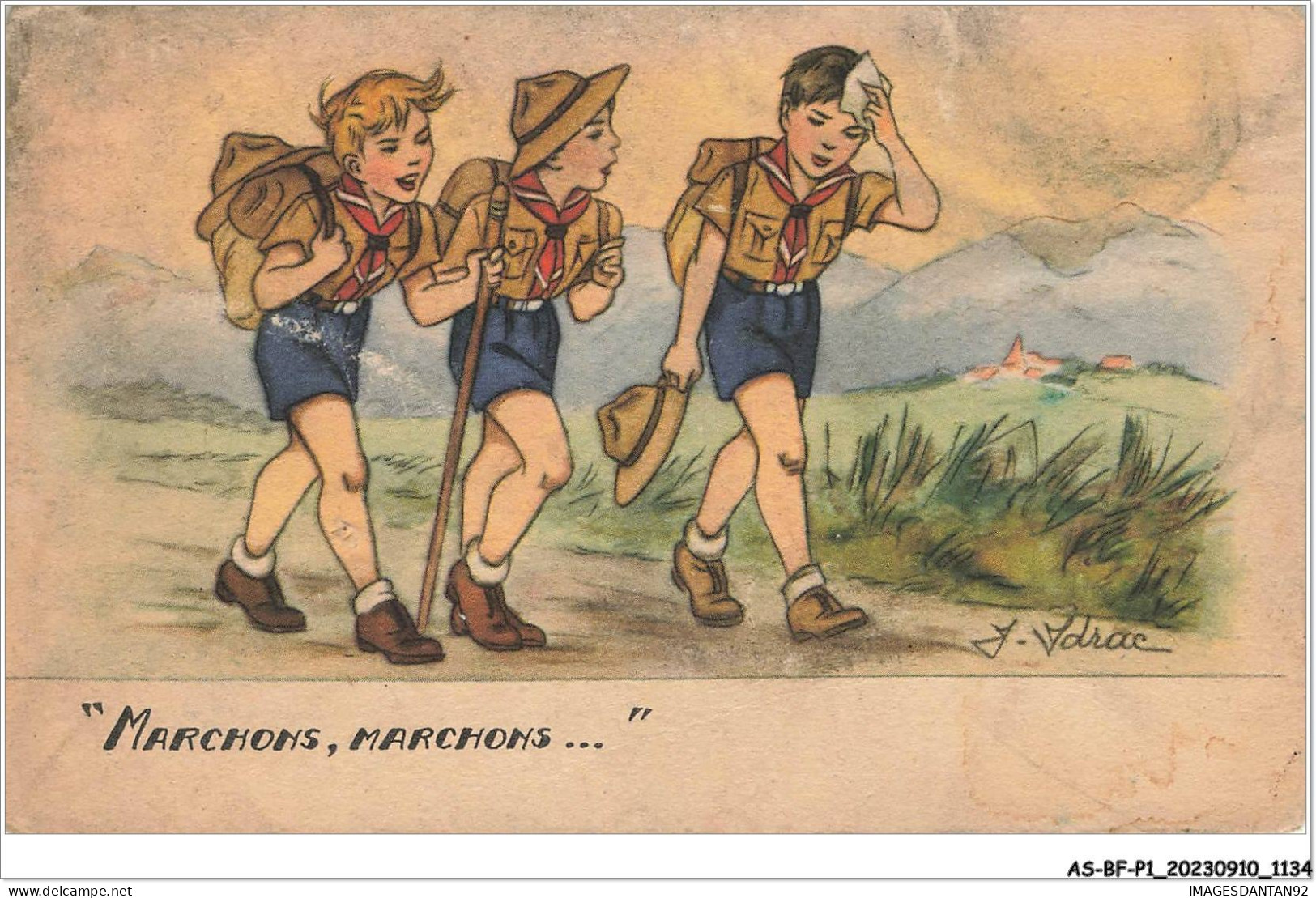 AS#BFP1-0568 - SCOUTISME - Marchons  Marchons - Scout - J. Jadrac - Scouting