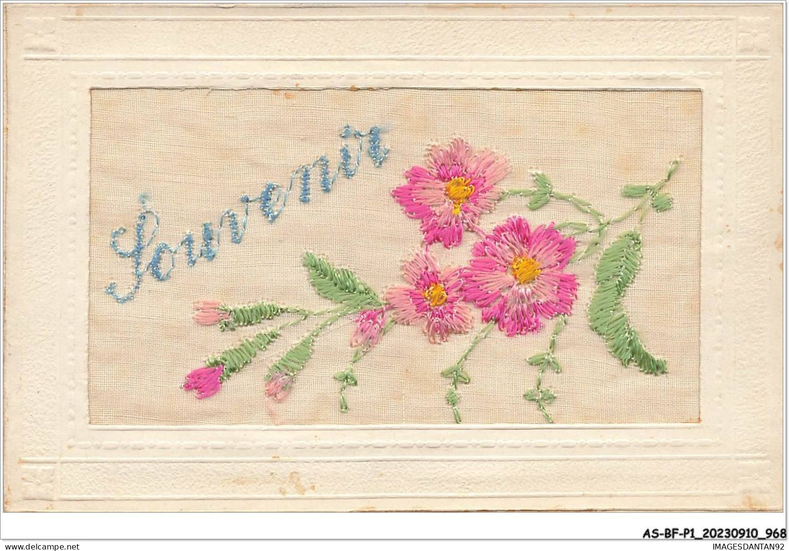 AS#BFP1-0485 - FANTAISIE - BRODEE - Souvenir  - Ricamate