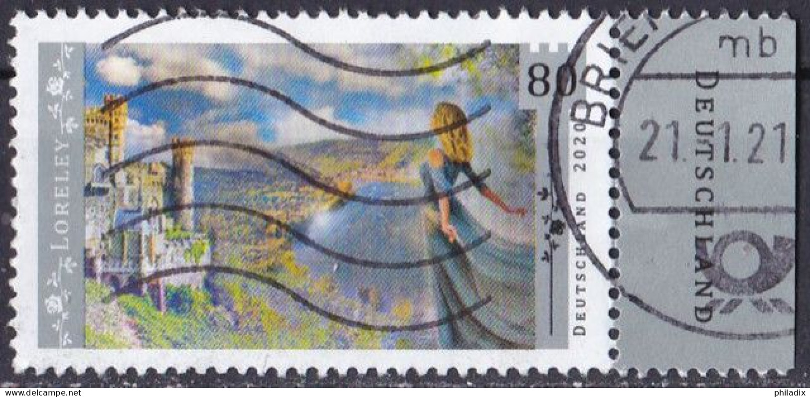 BRD 2020 Mi. Nr. 3567 O/used Rand Rechts (BRD1-6) - Usati