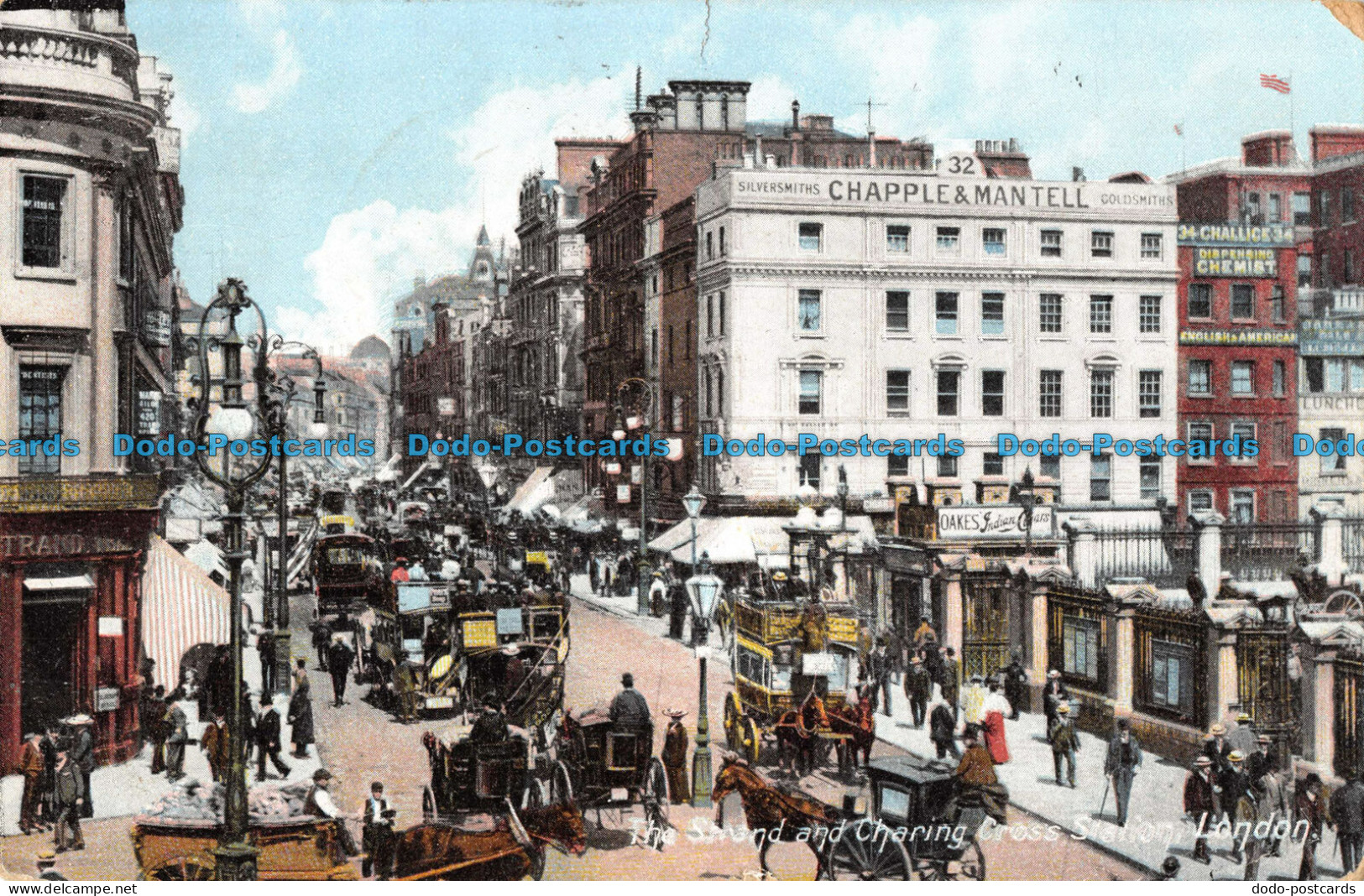 R095701 The Strand And Charing Cross Station. London. E. Gordon Smith. 1908 - Sonstige & Ohne Zuordnung