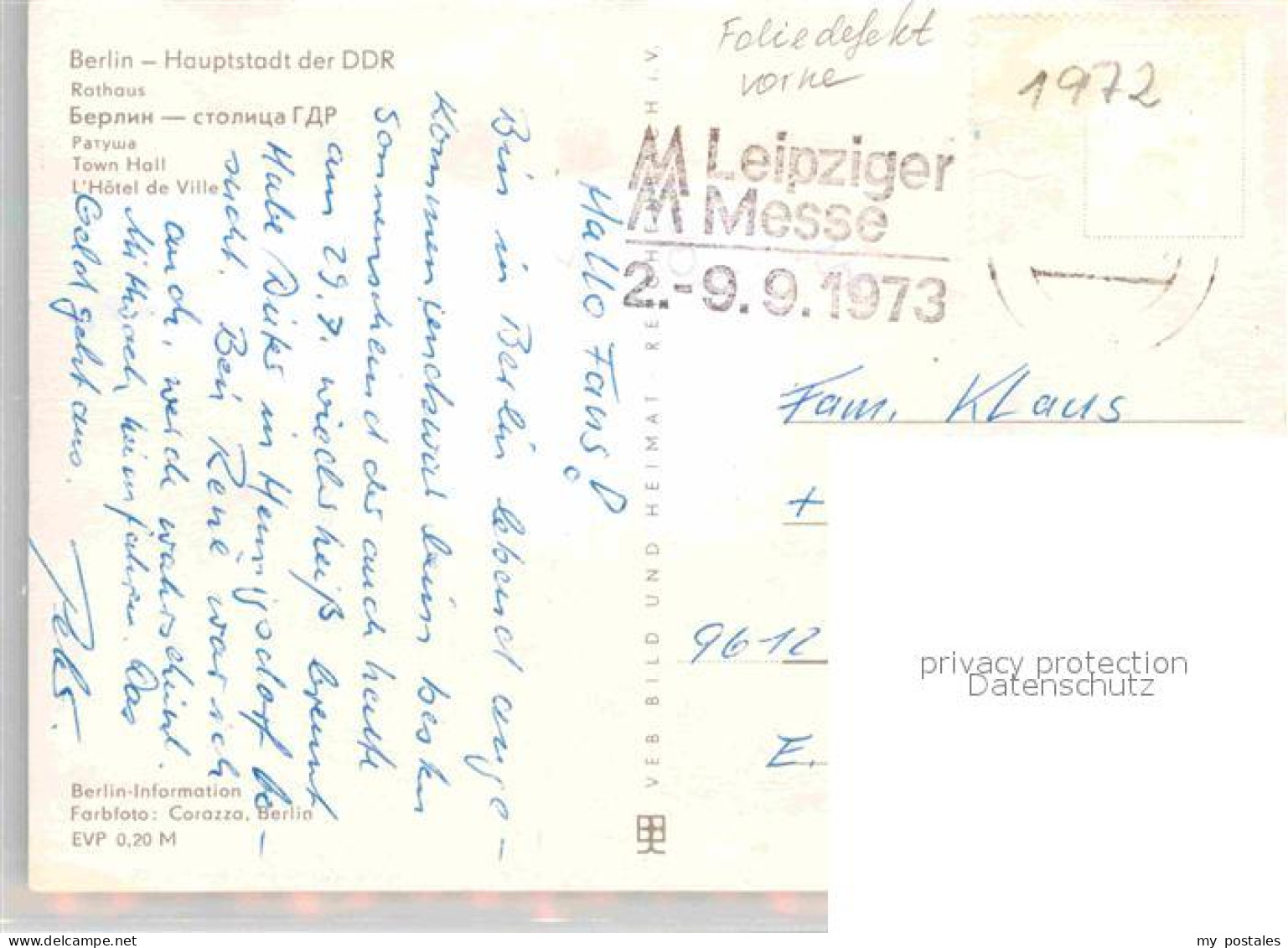 72899152 Berlin Rathaus Brunnen Hauptstadt Der DDR Berlin - Other & Unclassified