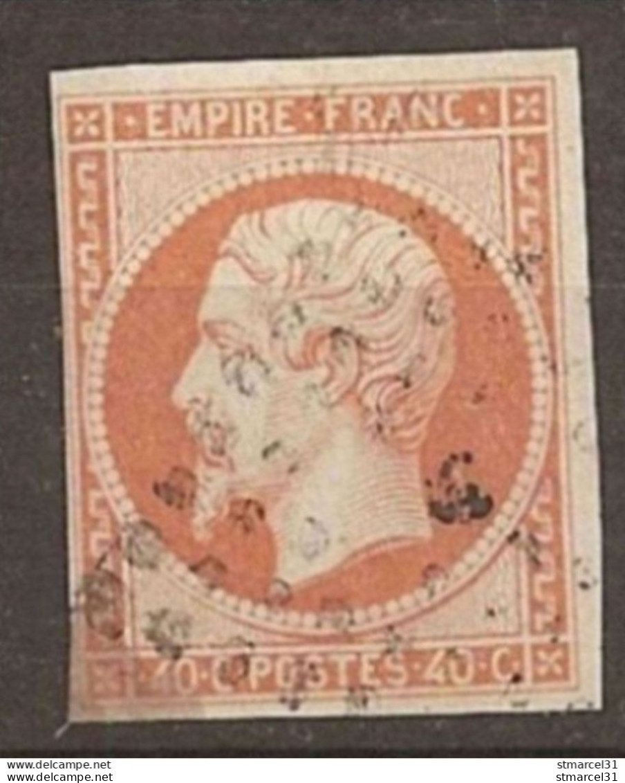 PRIX FIXE 1er SERVI  N°16 Obli K Retaillé TBE - 1853-1860 Napoleon III