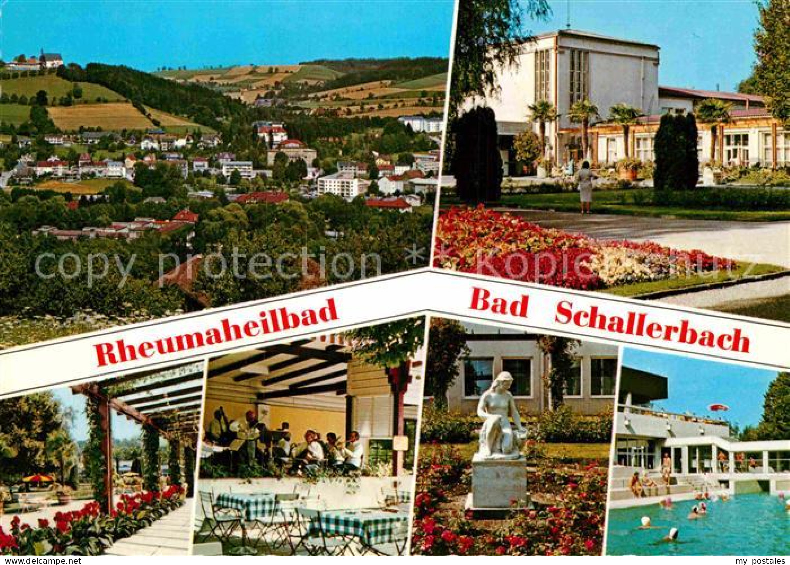 72899054 Bad Schallerbach Kurhaus Wandelgang Kurmusik Brunnenfigur Thermal Schwi - Autres & Non Classés