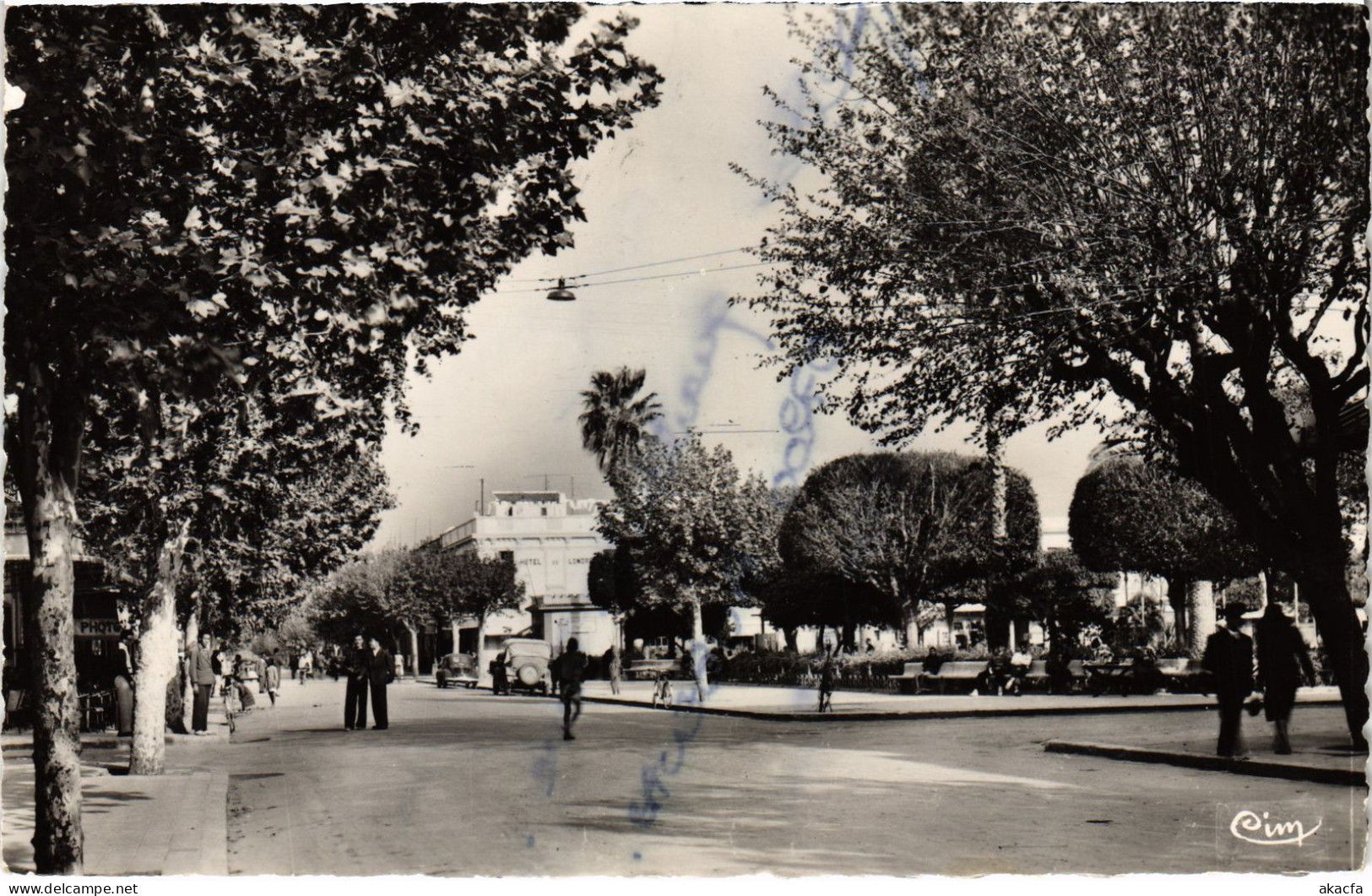 CPA AK Perspective Sur L'Avenue De France Et Place Guepratte TUNISIA (1405154) - Tunisie