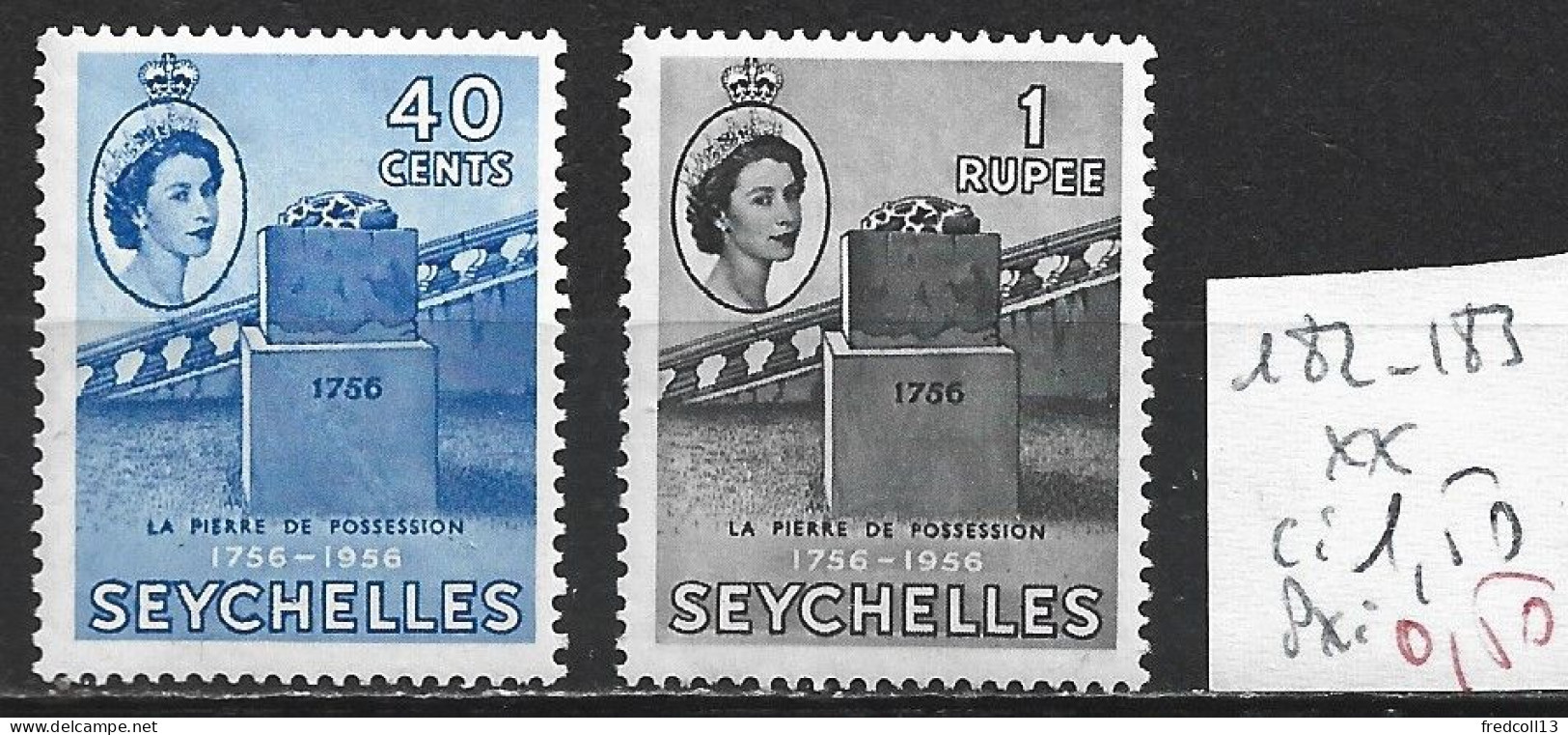 SEYCHELLES 182-83 ** Côte 1.50 € - Seychelles (...-1976)