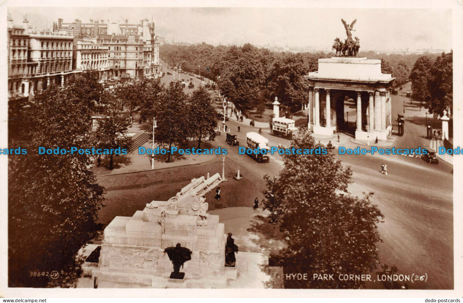 R095824 Hyde Park Corner. London. Valentine. RP. 1934 - Other & Unclassified