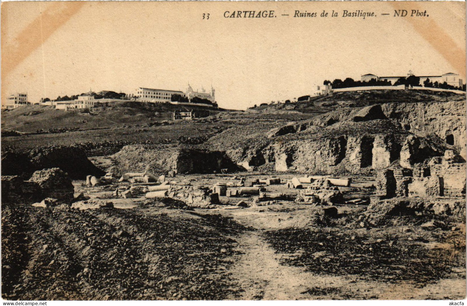 CPA AK Carthage Ruines De La Basilique TUNISIA (1405022) - Tunisia