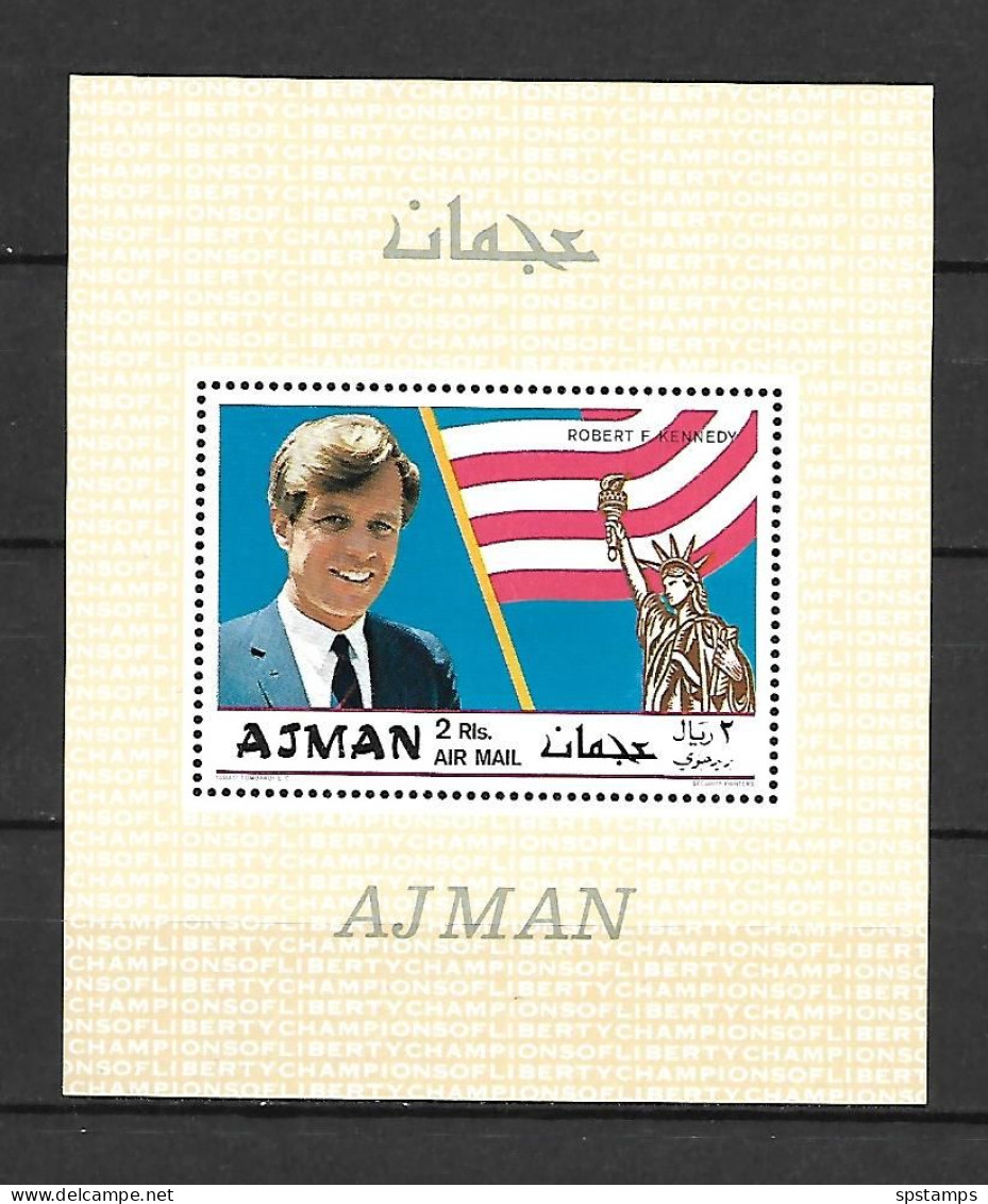 Ajman 1969 Kennedy Brothers - Robert F. Kennedy MS MNH - Otros & Sin Clasificación