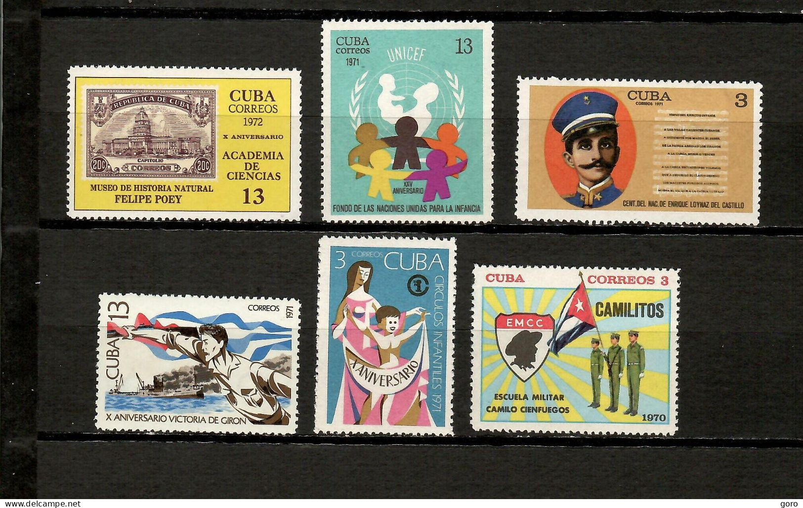 Cuba  1970-72  .-   Y&T  Nº   1467-1486-1494-1506-1539-1555       ** - Nuevos