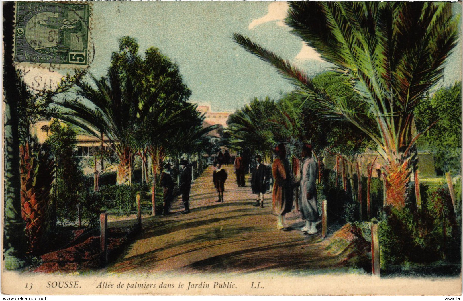 CPA AK Sousse Allee De Palmiers Dans Le Jardin Public TUNISIA (1404882) - Tunesien