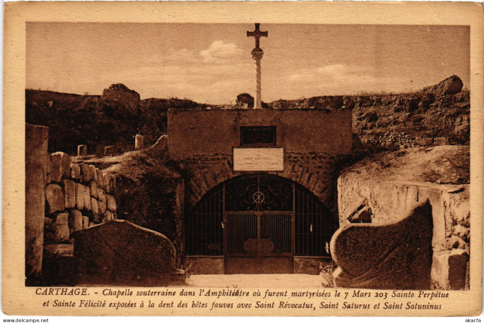 CPA AK Carthage Chapelle Souterraine Dans L'Amphitheatre TUNISIA (1404853) - Túnez