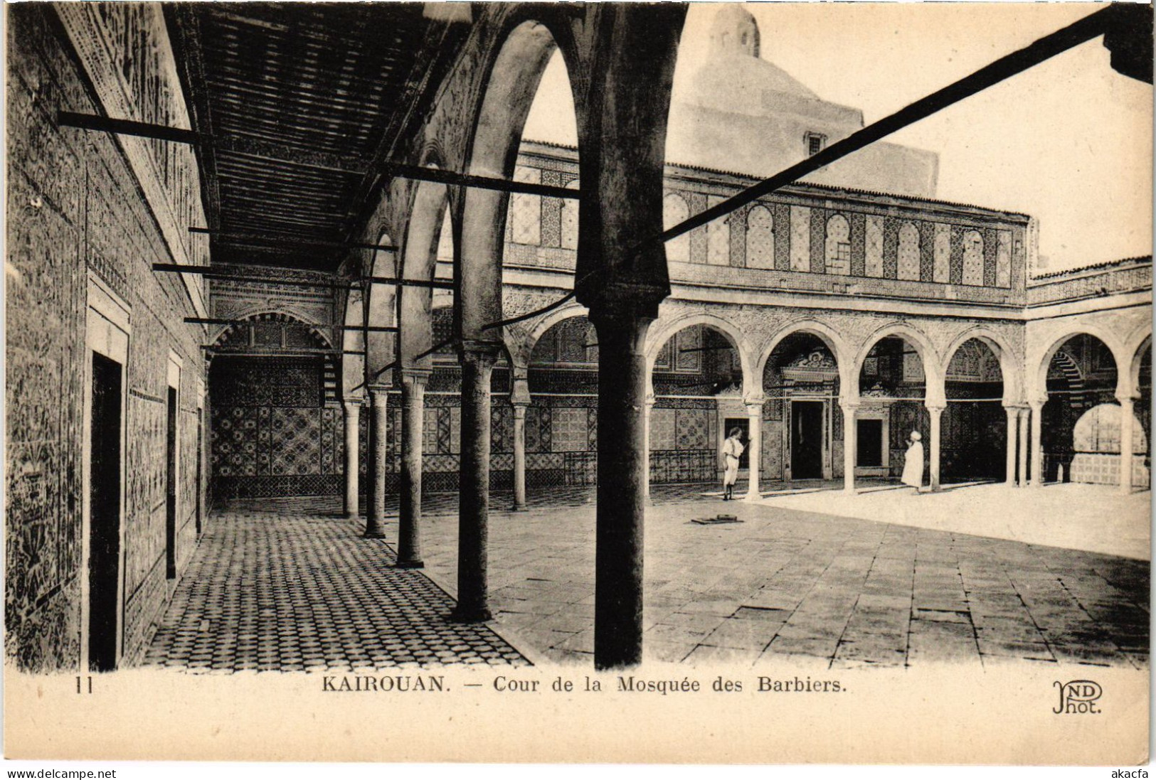 CPA AK Kairouan Cour De La Mosquee Des Barbiers TUNISIA (1404833) - Tunesien