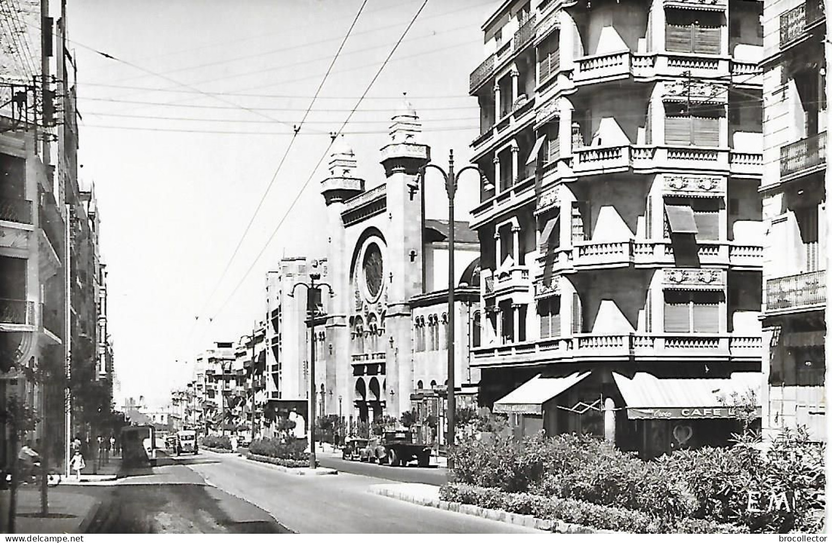 ORAN ( Algérie ) - Boulevard Joffre Et La Synagogue ( C.P.S.M. , Pt - Ft ) - Oran