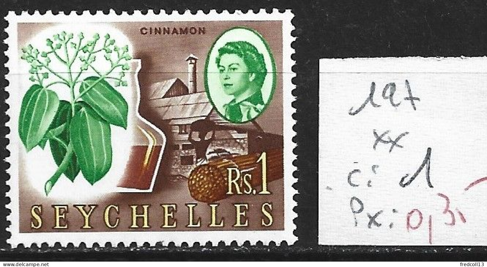 SEYCHELLES 197 ** Côte 1 € - Seychelles (...-1976)