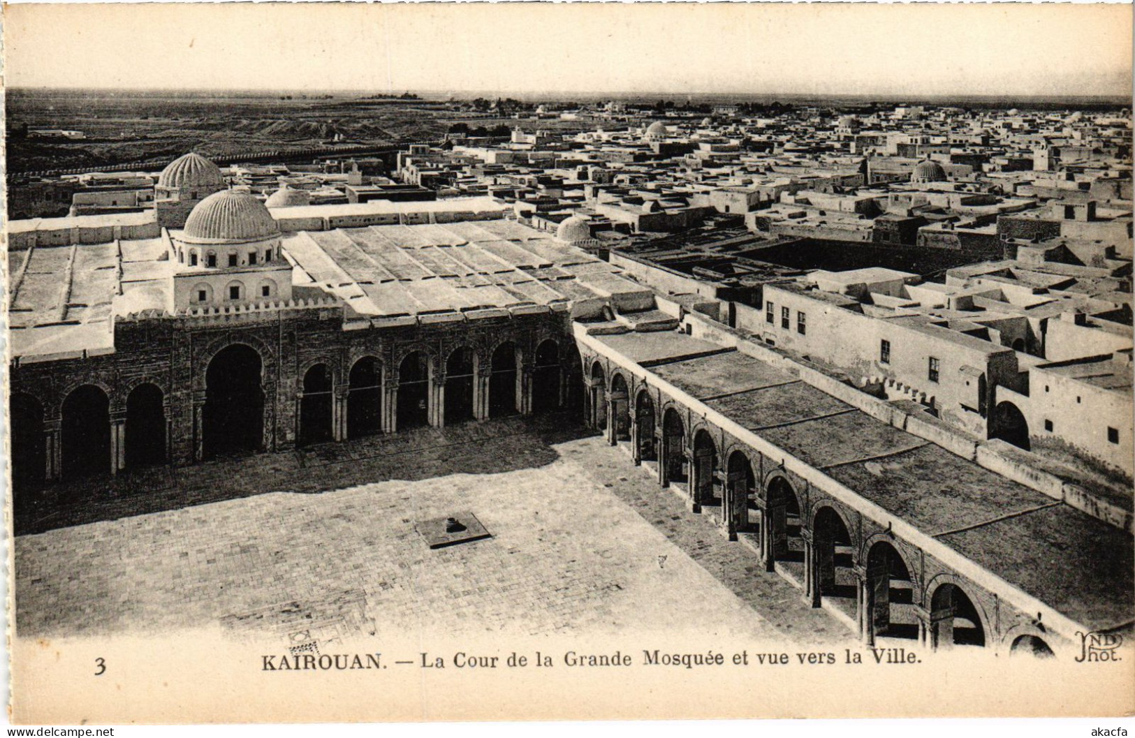 CPA AK Kairouan Cour De La Grande Mosquee TUNISIA (1405438) - Tunisia