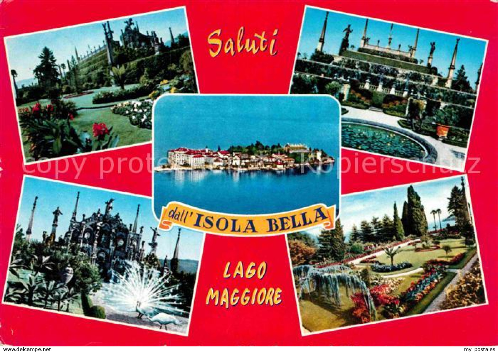 72898438 Isola Bella Lago Maggiore Fliegeraufnahme Park Teilansicht  Lago Maggio - Autres & Non Classés