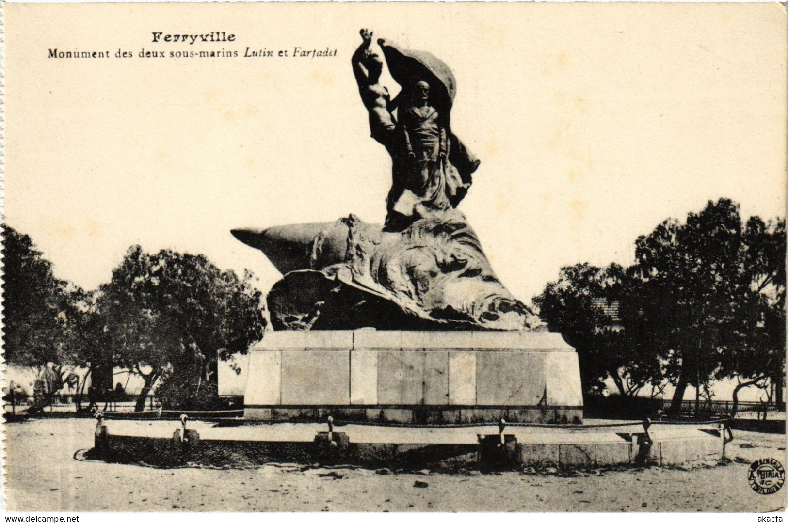 CPA AK Ferryville Monument Des Deux Sous Marins Lutin TUNISIA (1405398) - Tunesien