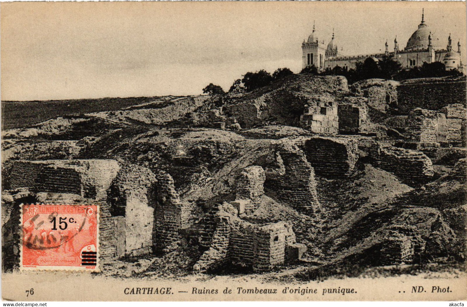 CPA AK Carthage Ruines De Tombeaux D'origine Punique TUNISIA (1405340) - Tunisia