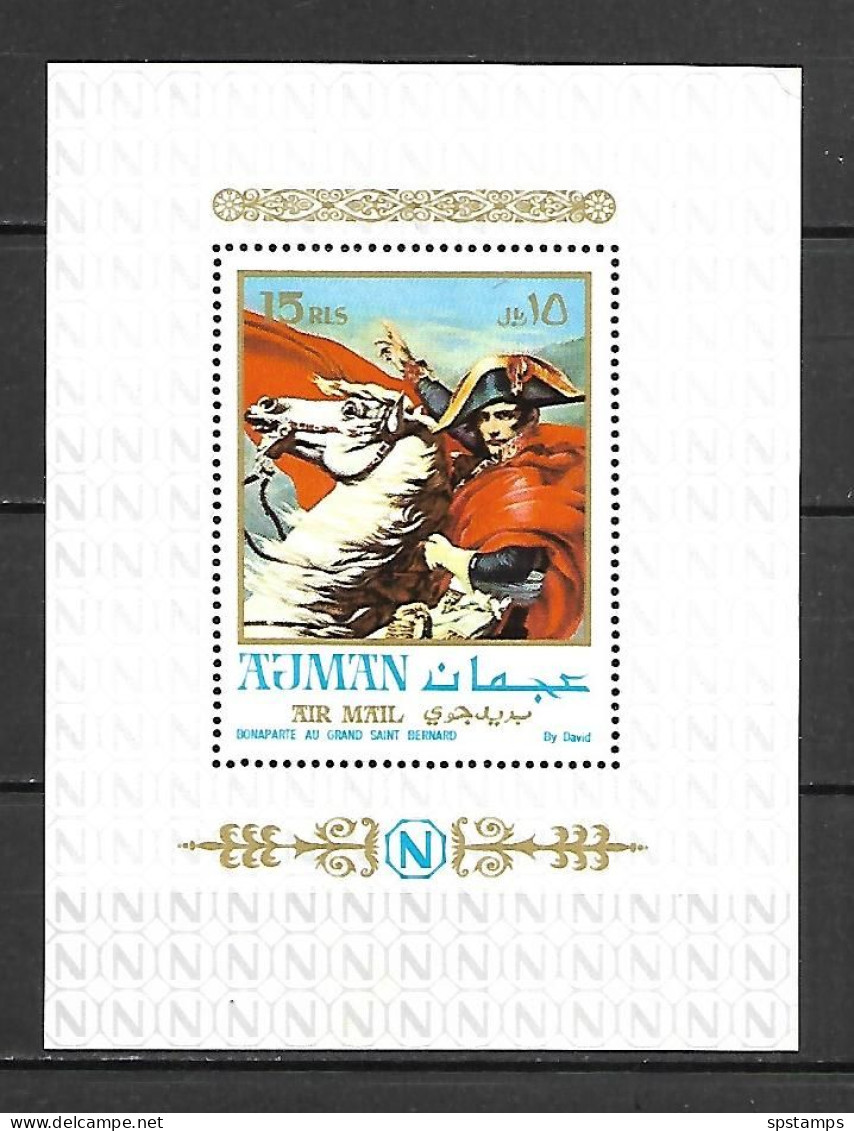 Ajman 1970 The 200th Anniversary Of The Birth Of Napoleon Bonaparte MS MNH - Adschman