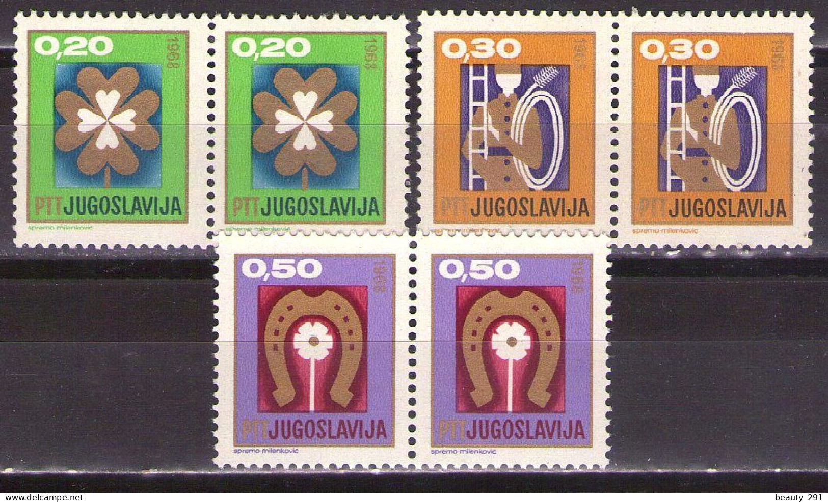 Yugoslavia 1967 - New Year Set I - Mi 1254-1256 - MNH**VF - Ongebruikt