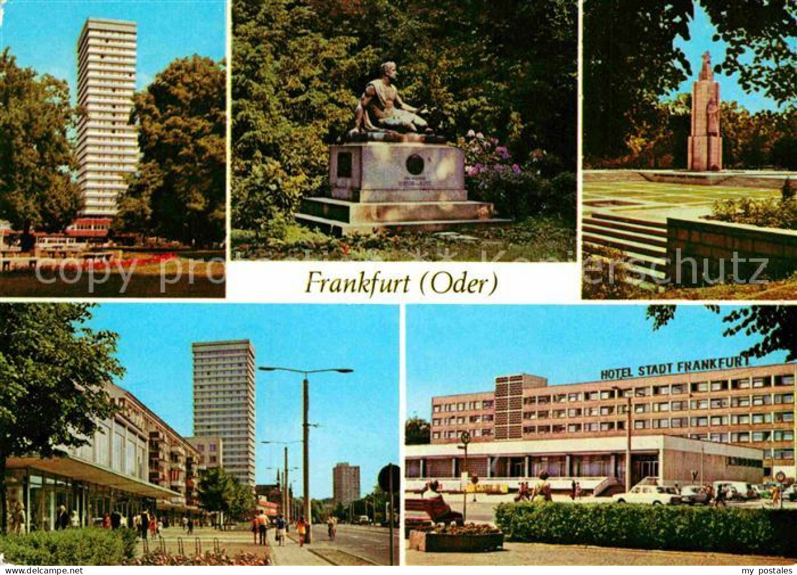 72898380 Frankfurt Oder Hochhaus Platz Der Republik Heinrich Von Kleist Denkmal  - Frankfurt A. D. Oder