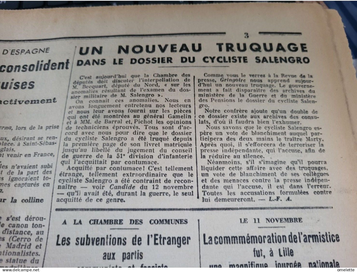 ACTION FRANCAISE 36/MAURRAS DAUDET /DELBOS PAUVRE HOMME /ACADEMIE / FRONT POPULAIRE ESPAGNE GUERRE TALAVERA//SALENGRO - Andere & Zonder Classificatie