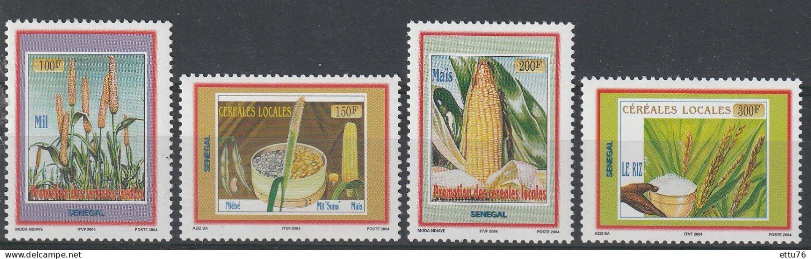 Senegal  2004  Local Cereals Set  MNH - Senegal (1960-...)