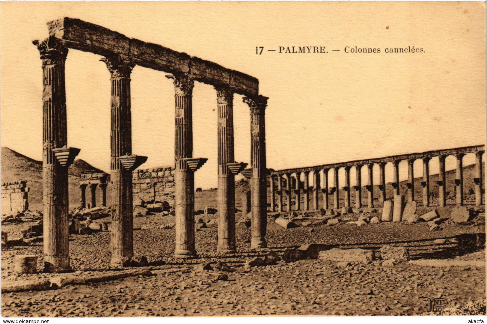 CPA AK Palmyre Colonnes Cannelees SYRIA (1404096) - Syria