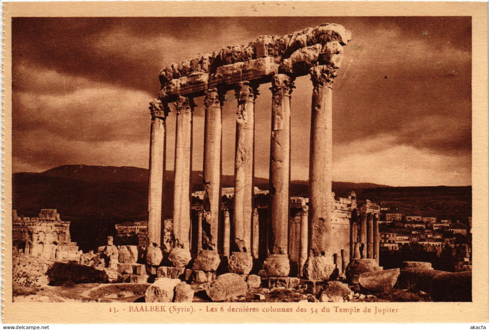 CPA AK Baalbek Les 6 Dernieres Colonnes Du Temple De Jupiter SYRIA (1404035) - Syrie