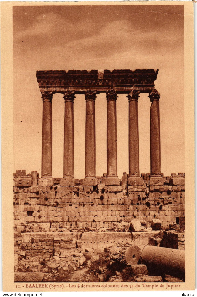 CPA AK Baalbek Temple De Jupiter Les 6 Colonnes SYRIA (1404021) - Syrie