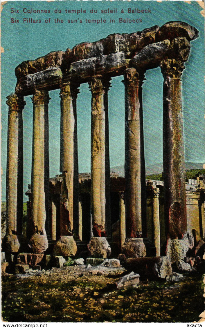 CPA AK Baalbek Six Colonnes Du Temple SYRIA (1404022) - Syrien