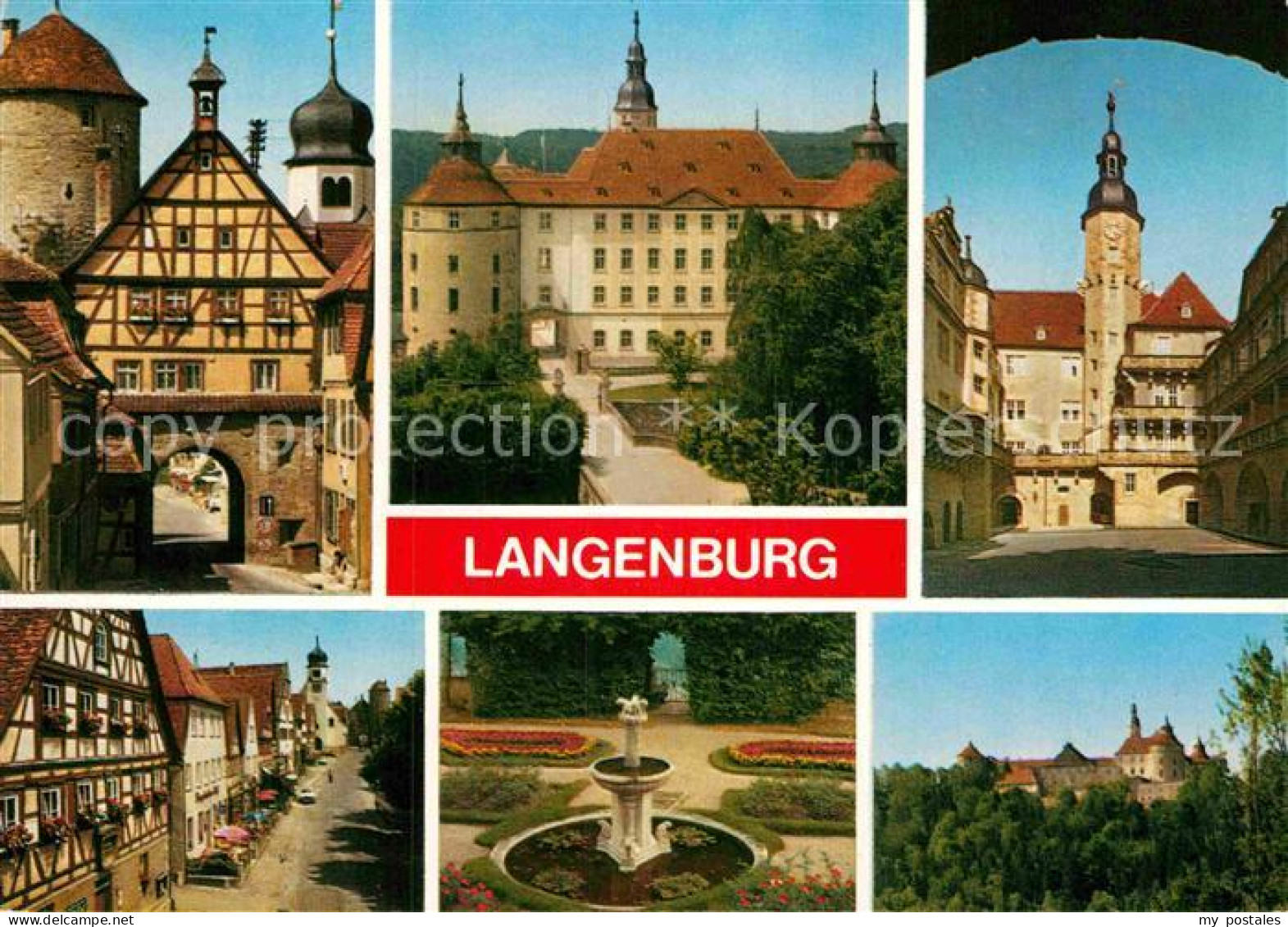 72898280 Langenburg Wuerttemberg Burg Stadttor Park Teilansicht  Langenburg - Autres & Non Classés