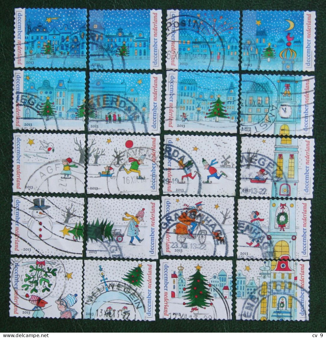 Decemberzegels Weihnachten Christmas Noel NVPH 3113-3132 (Mi 3167-3186) 2013 Gestempeld / USED NEDERLAND / NIEDERLANDE - Used Stamps