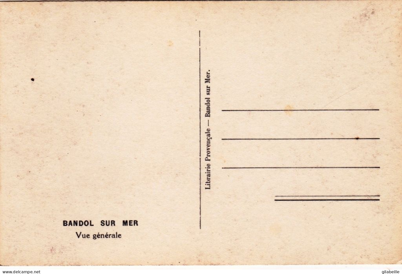 83 - Var - BANDOL - Vue Generale - Carte Glacée - Bandol