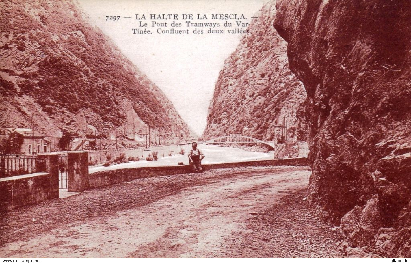 06 - Alpes Maritimes - La Halte De LA MESCLA - Utelle - Le Pont Des Tramways Du Var - La Riviere Tinée - Otros & Sin Clasificación
