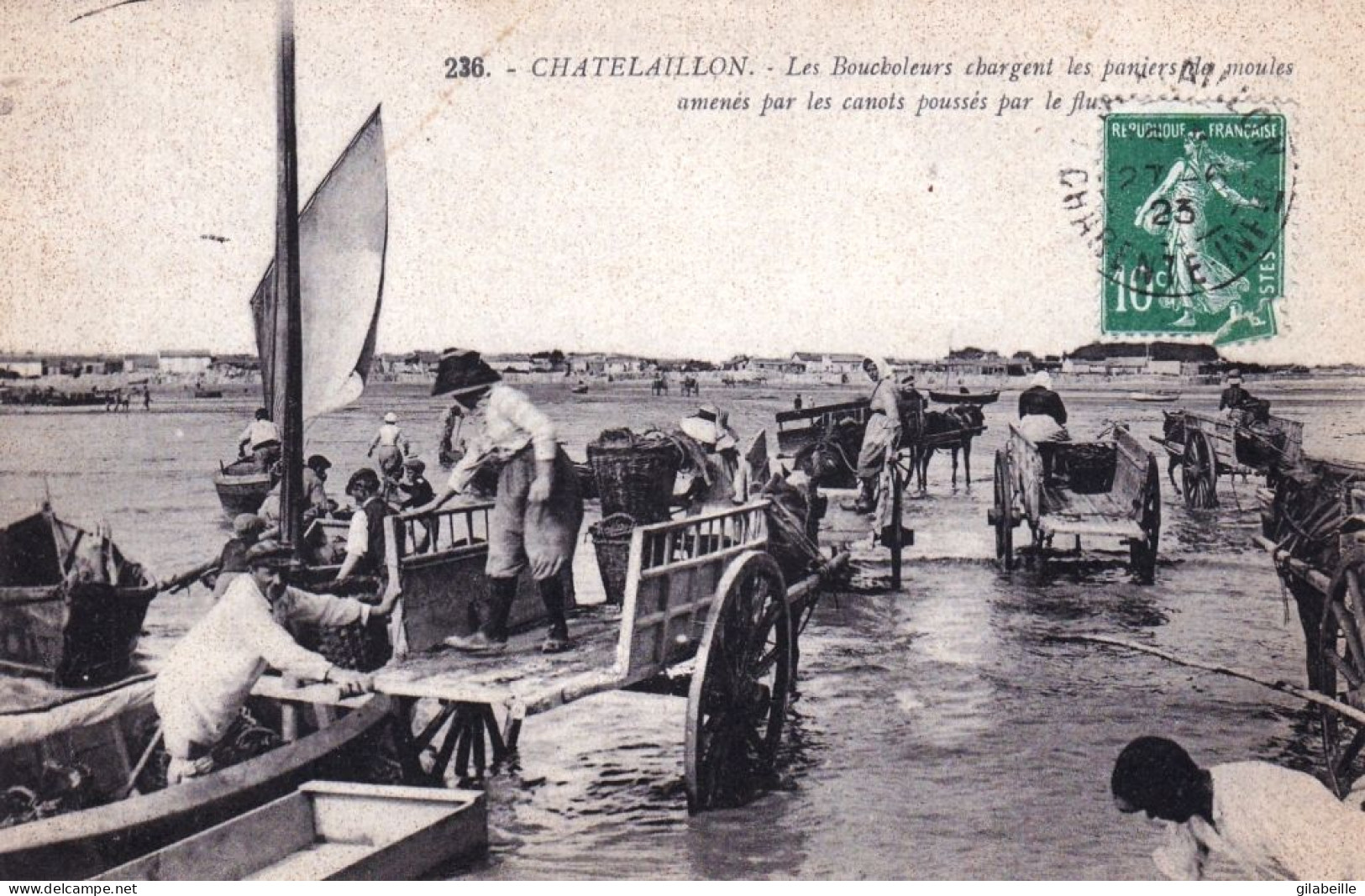 17 - Charente Maritime - CHATELAILLON - Les Boucholeurs Chargent Les Paniers De Moules Amenés Par Les Canots - Châtelaillon-Plage