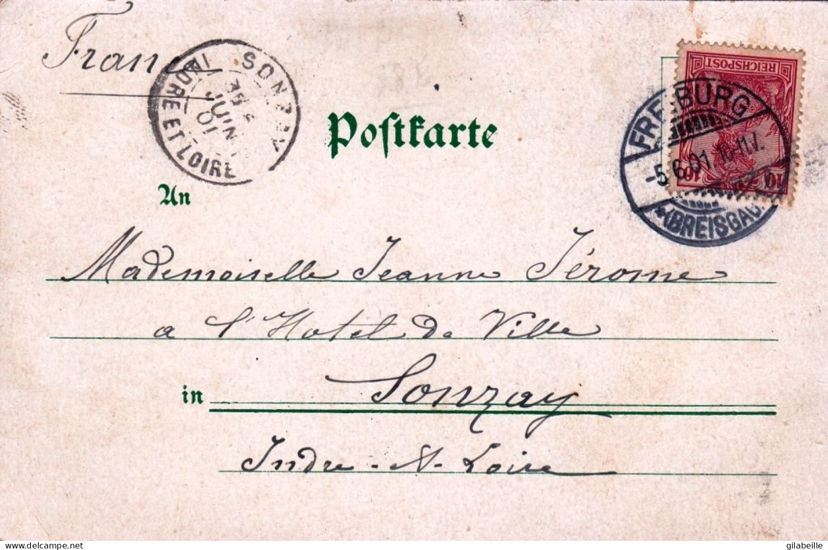 Deutschland - Bade Wurtemberg - Grusse Aus FREIBURG Im BREISGAU - Litho 1901 - Freiburg I. Br.