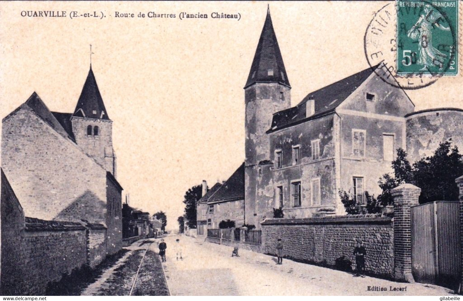 28 - Eure Et Loir - OUARVILLE - Route De Chartres - Andere & Zonder Classificatie