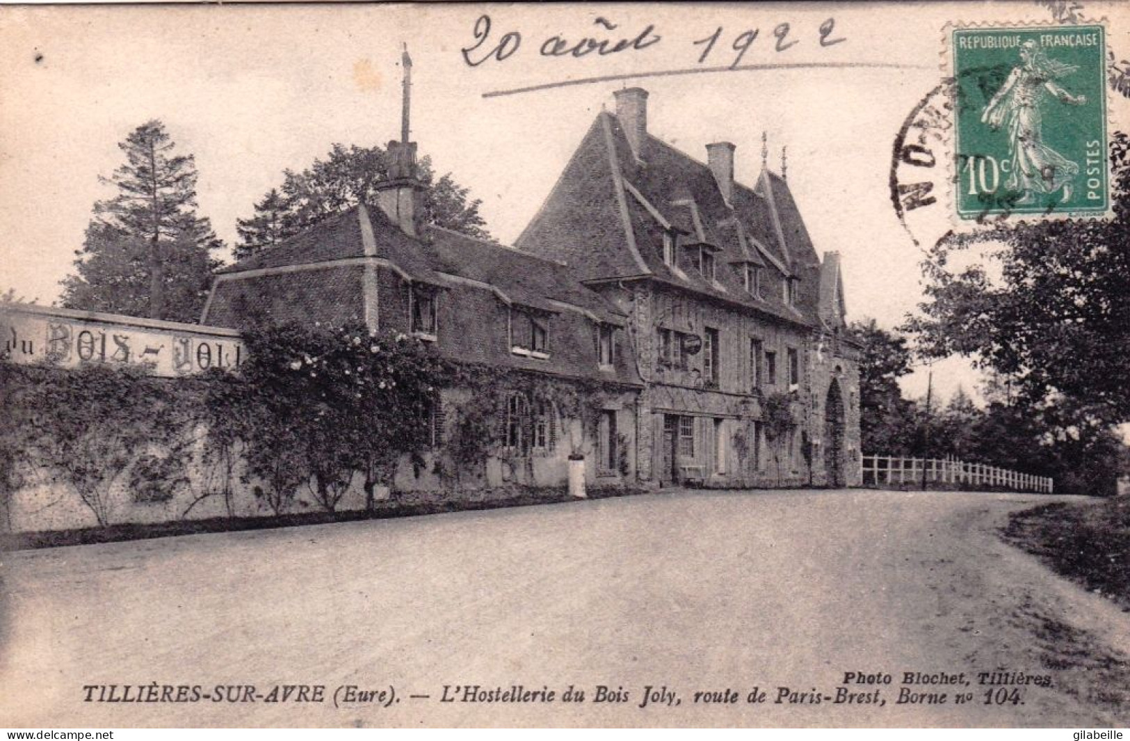 27- Eure  - TILLIERES SUR AVRE - L Hostellerie Du Bois Joly - Route De Paris Brest - Borne 104 - Tillières-sur-Avre
