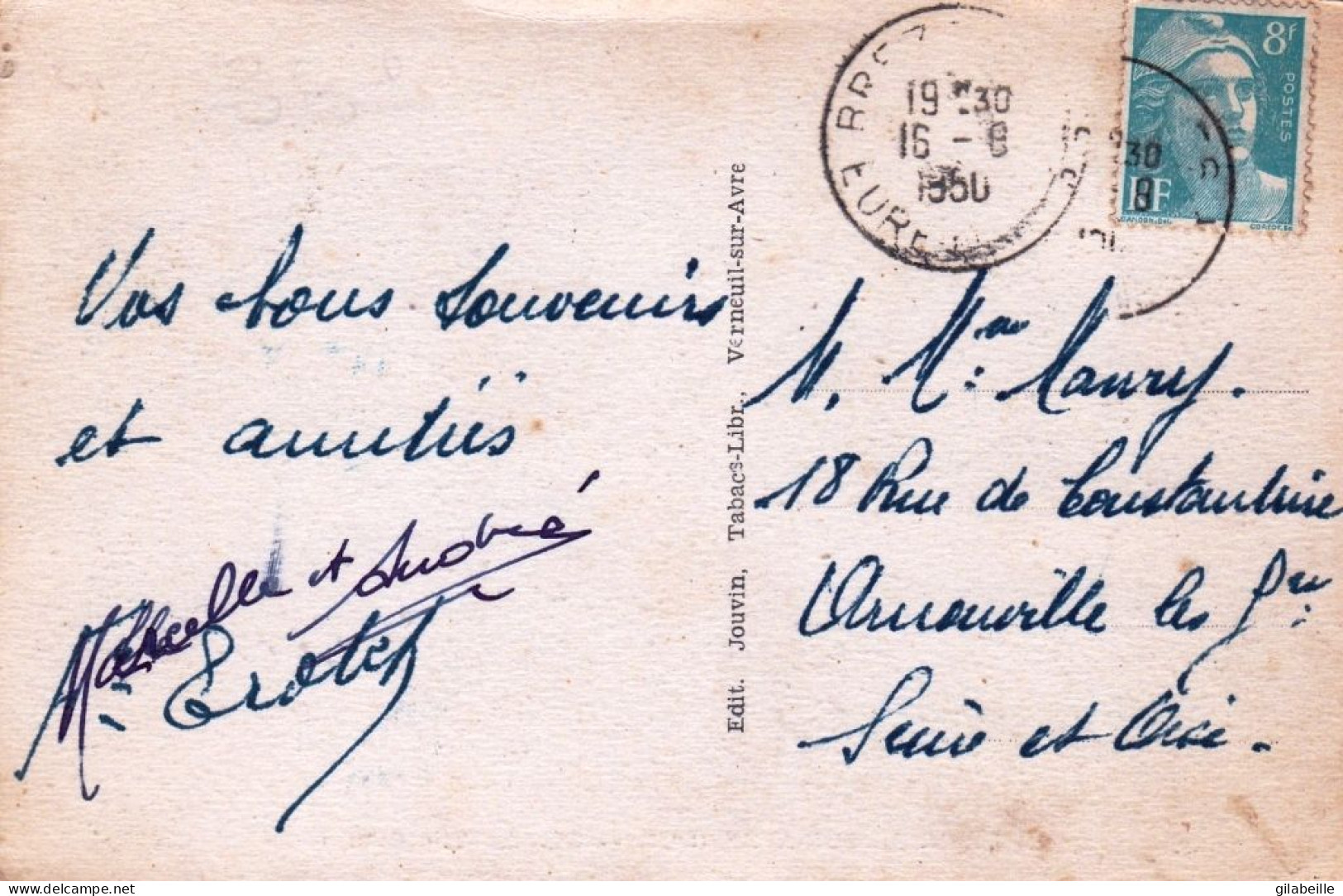 27- Eure  - VERNEUIL Sur AVRE - Rue Des Trois Maillets - Café De La Paix - Verneuil-sur-Avre