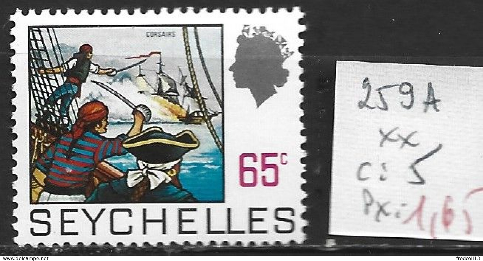 SEYCHELLES 259A ** Côte 5 € - Seychellen (...-1976)