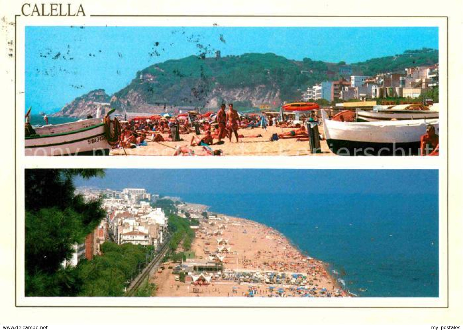 72898153 Calella De Mar Fliegeraufnahme Strand Calella Barcelona - Sonstige & Ohne Zuordnung