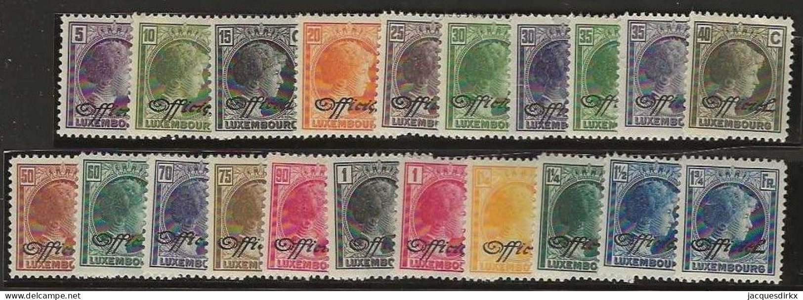 Luxembourg  .  Y&T .   S  21 Timbres   .   *   .    Neuf Avec Gomme - Dienst