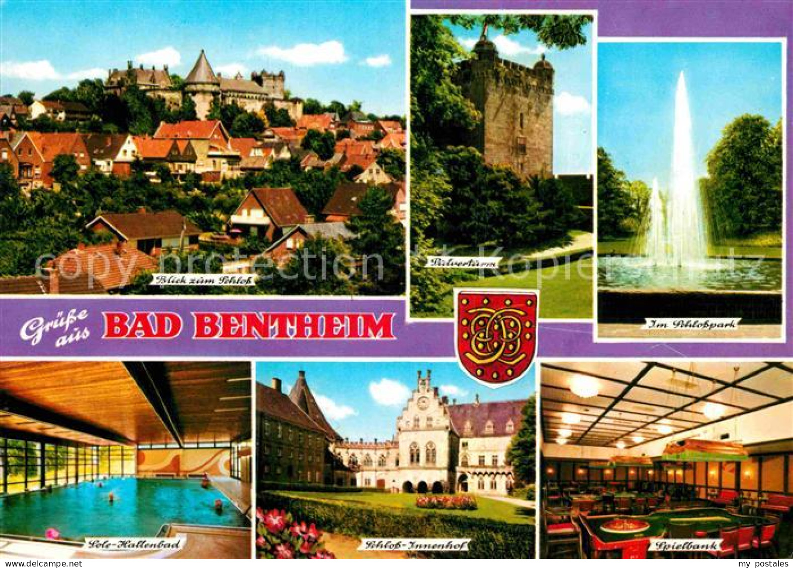 72898129 Bad Bentheim Blick Zum Schloss Pulverturm Schlosspark Sole Hallenbad Sc - Bad Bentheim