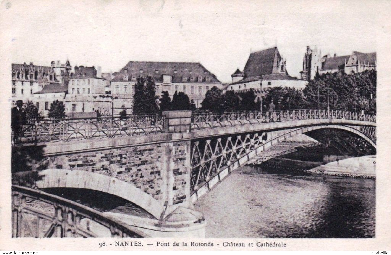 44 - Loire Atlantique - NANTES - Pont De La Rotonde - Chateau Et Cathedrale - Nantes