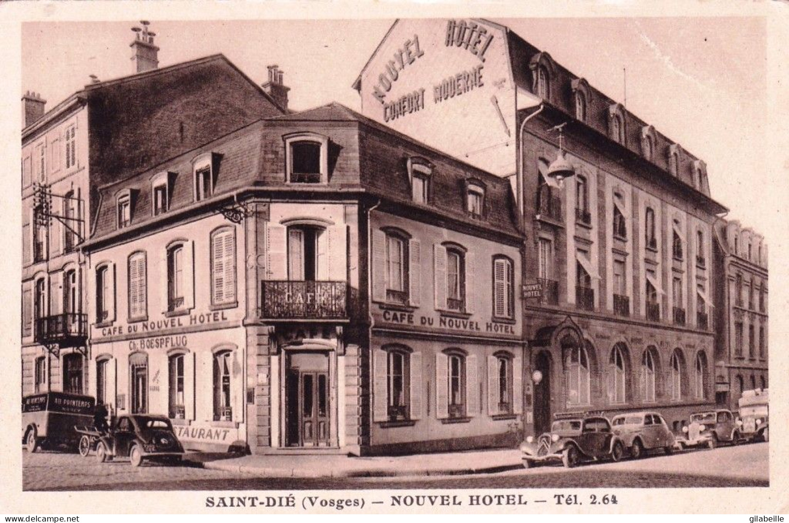 88 - Vosges - SAINT DIE - Nouvel Hotel - Café - Saint Die