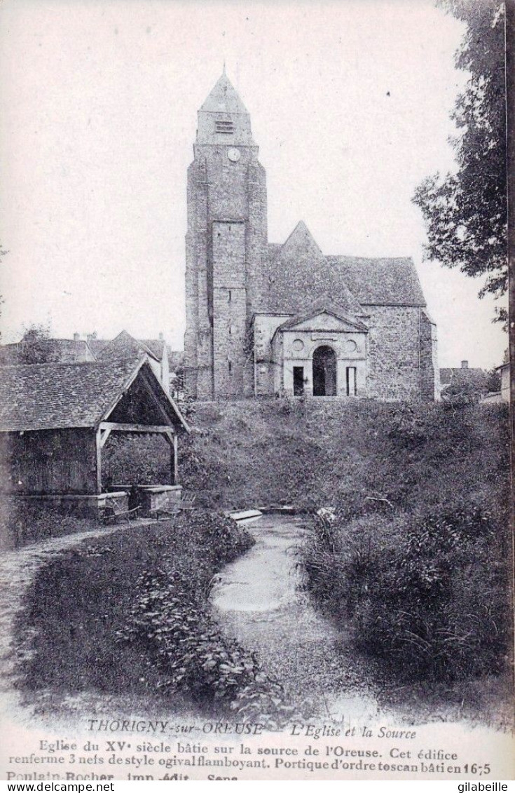 89 - Yonne -  THORIGNY Sur CREUSE - L Eglise Et La Source - Autres & Non Classés